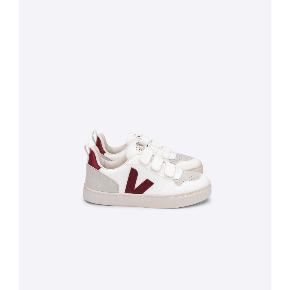 Veja V-10 CWL Joggesko Barn White/Burgundy | NO 861PJJ